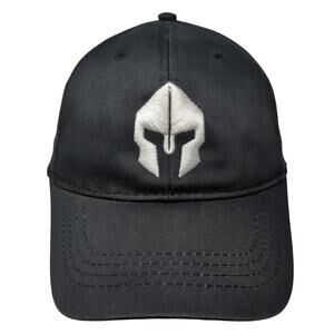 Spartan Helmet Strapback Baseball Cap Black One Size Adjustable Double Down